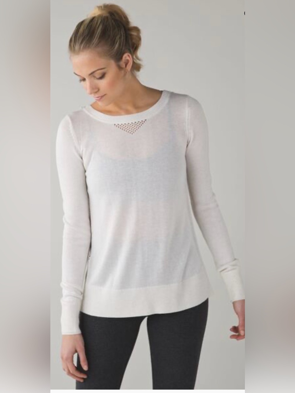 Lululemon Sunset Shavasana Sweater in Heather White